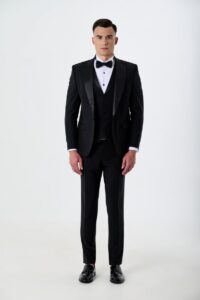 Чоловічий смокінг з вовною чорний be Gentleman 5