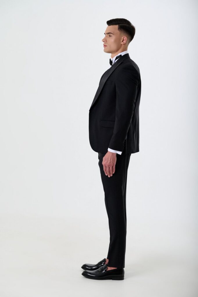 Чоловічий смокінг з вовною чорний be Gentleman 2