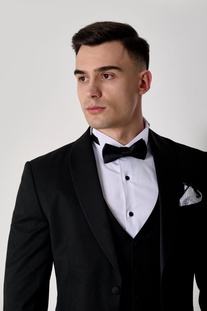 Чоловічий смокінг з вовною чорний be Gentleman 2