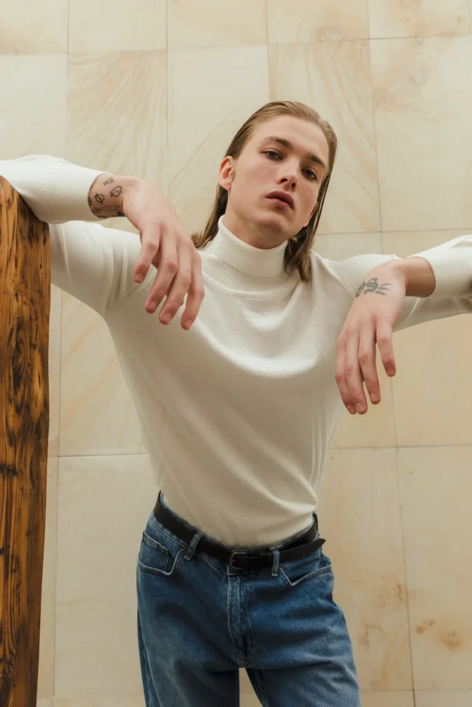 Молочна водолазка з вовною be Gentleman 2