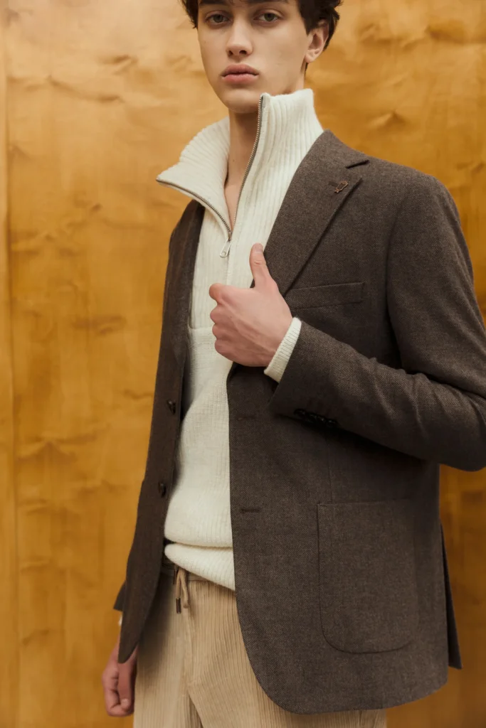 Коричневий твідовий піджак be Gentleman 2