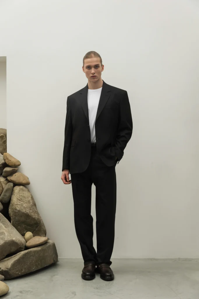 Men’s suit with wool black oversized be Gentleman 2
