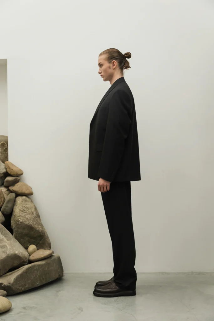 Men’s suit with wool black oversized be Gentleman 2