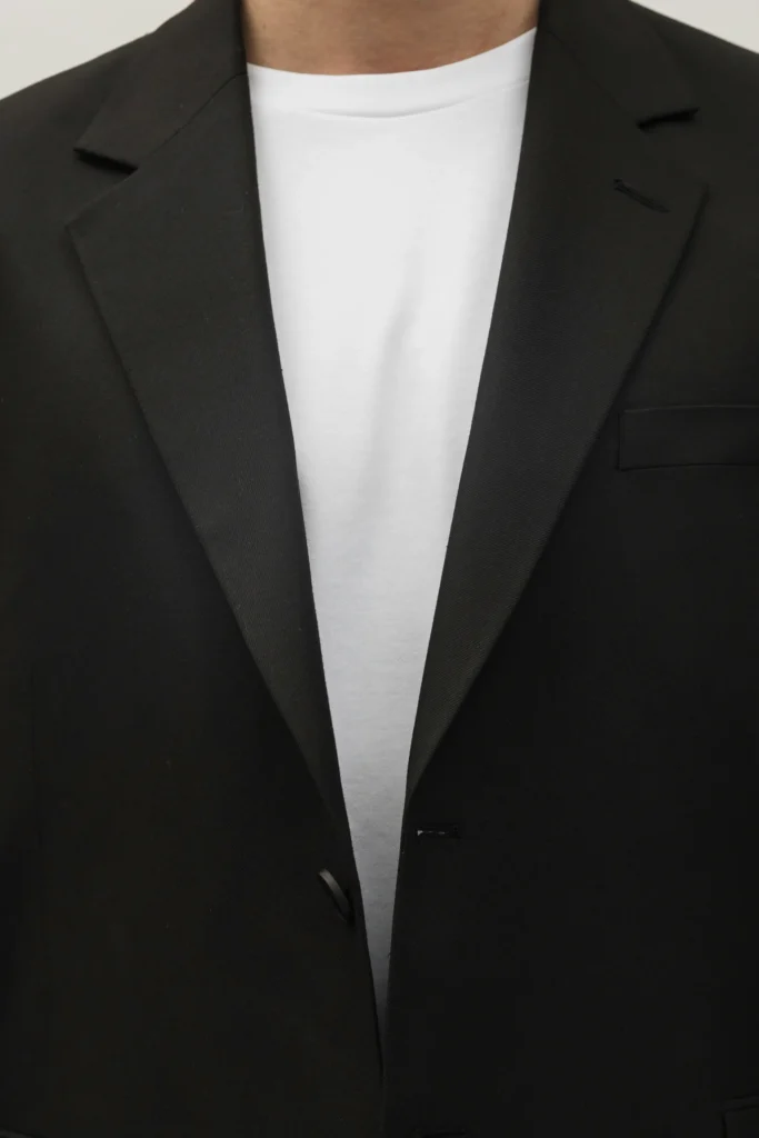 Men’s suit with wool black oversized be Gentleman 2