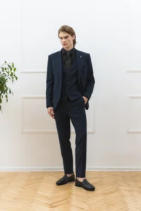 Men’s three-piece suit with wool blue be Gentleman 5