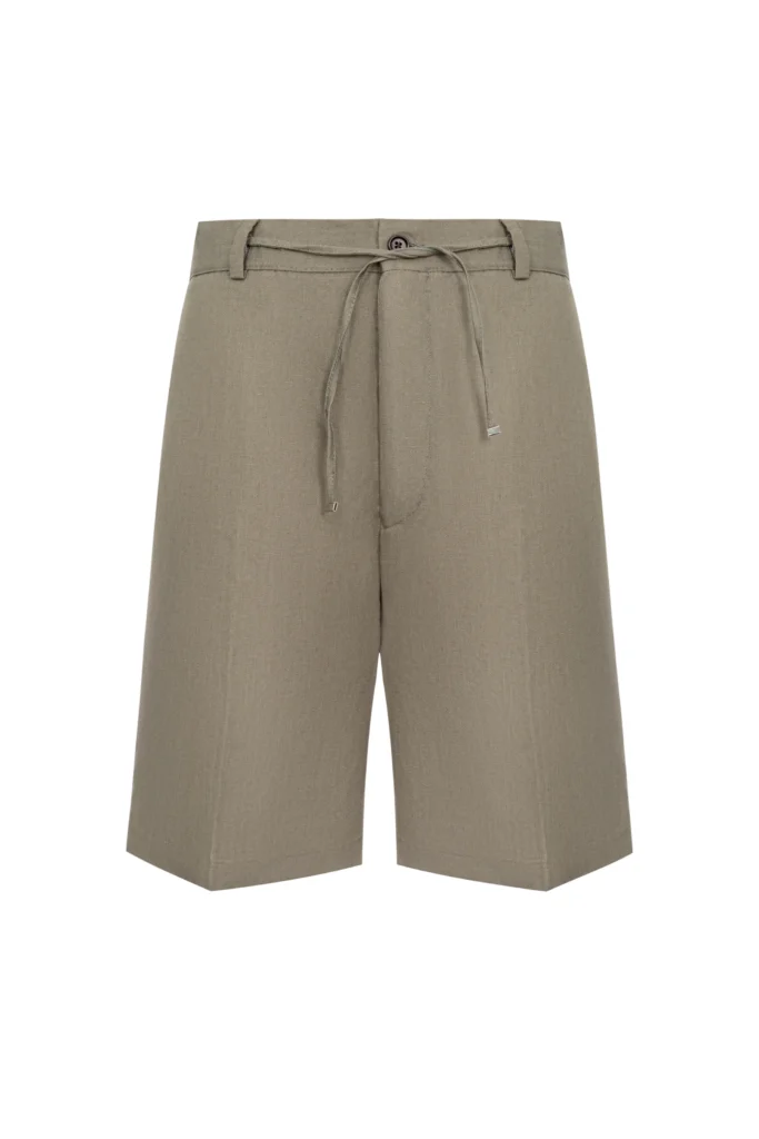 Olive linen shorts be Gentleman 2