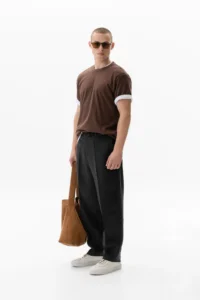 Brown cotton T-shirt be Gentleman 5
