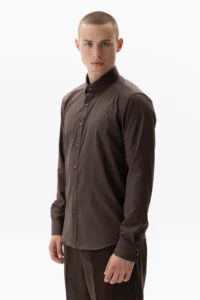 Brown cotton shirt be Gentleman 5