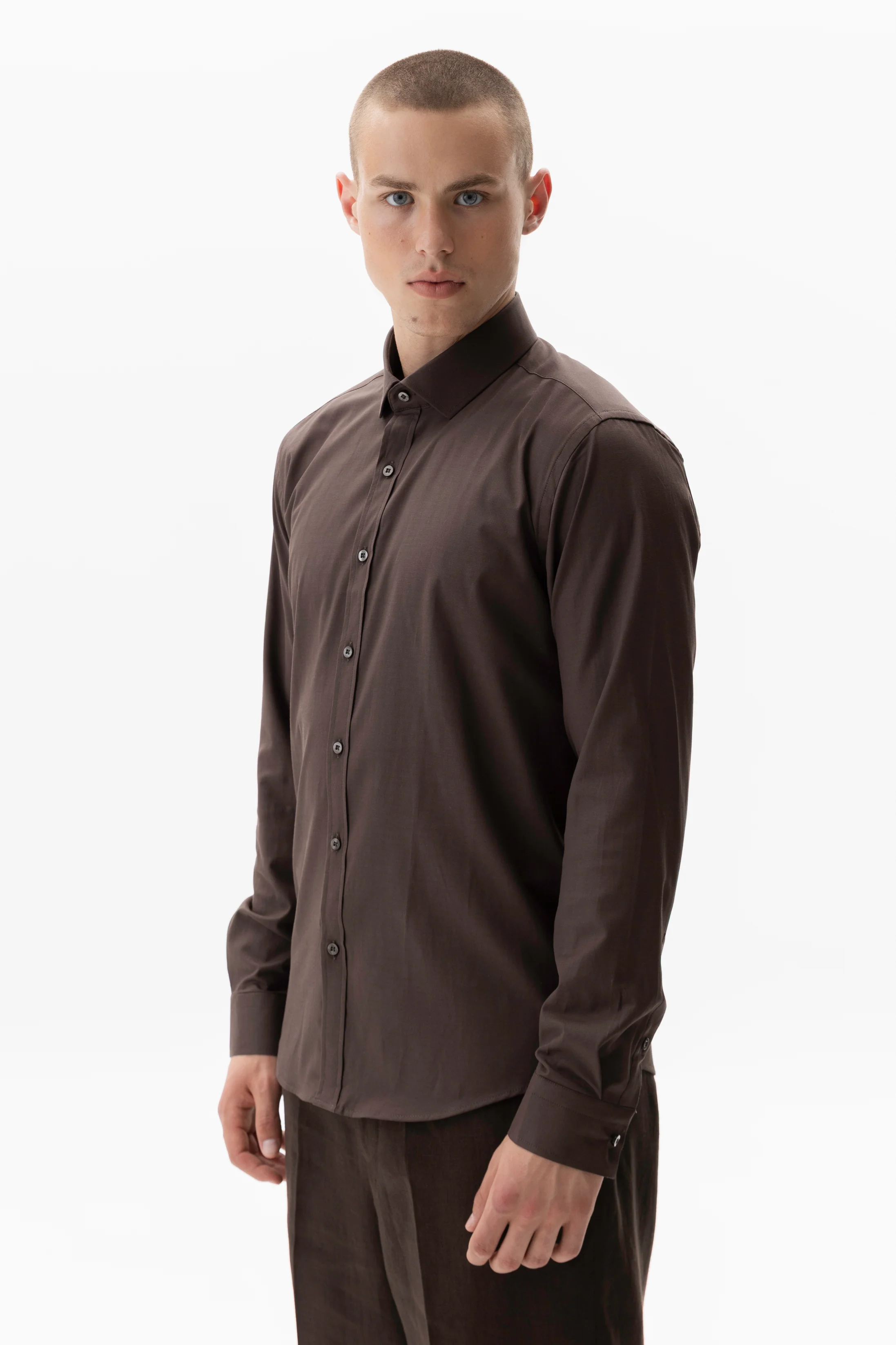 Brown cotton shirt