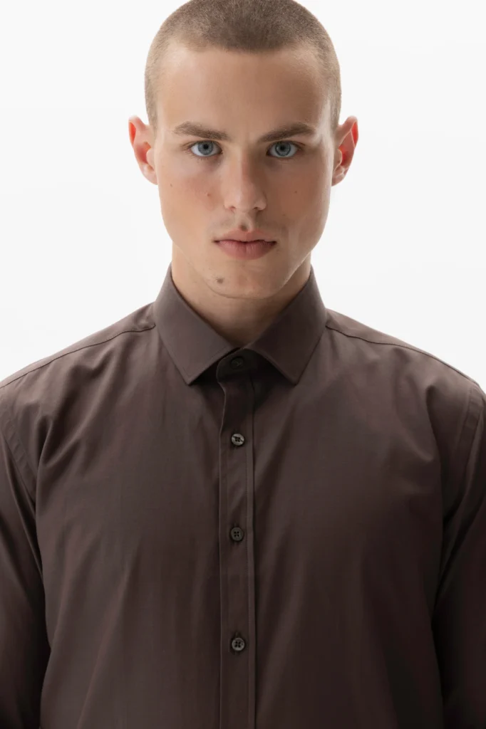 Brown cotton shirt be Gentleman 2