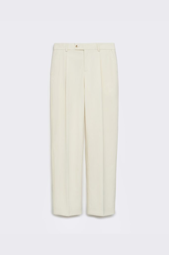 Loose-fitting cotton trousers with milk pleats be Gentleman 2