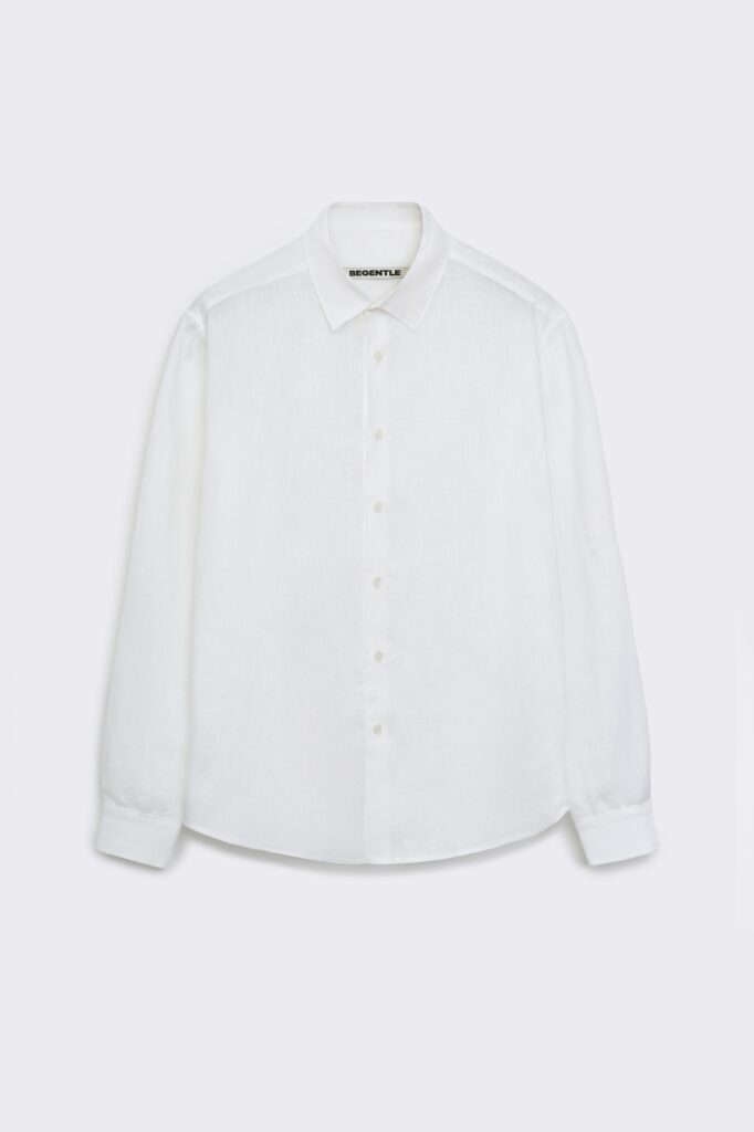 White shirt made of 100% Italian linen be Gentleman 2