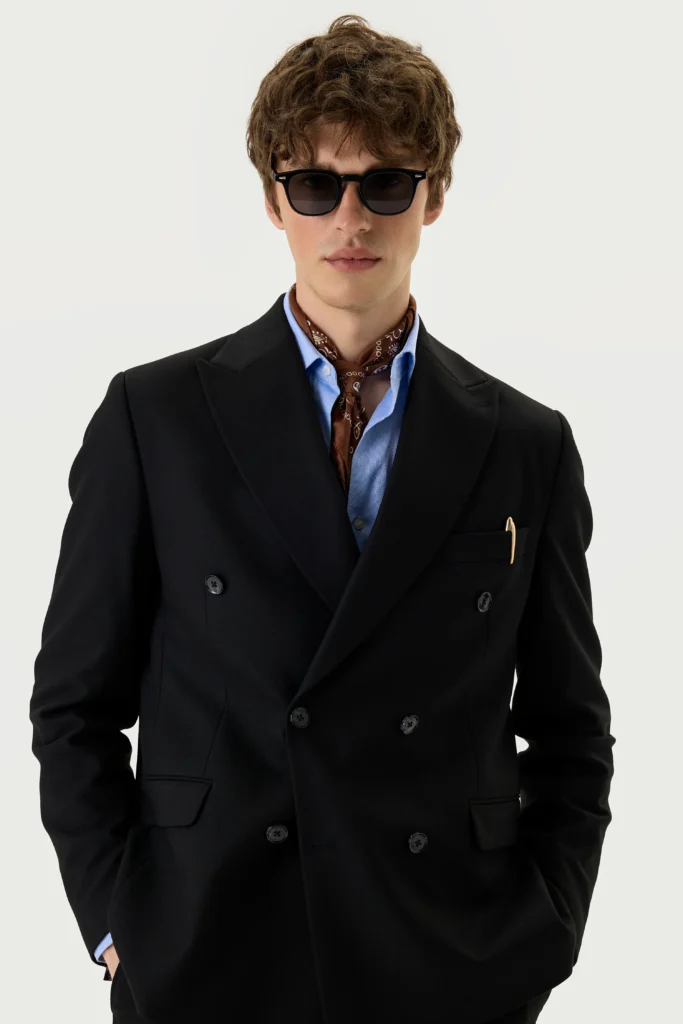 Костюм Obsidian Double двобортний чорний be Gentleman 2