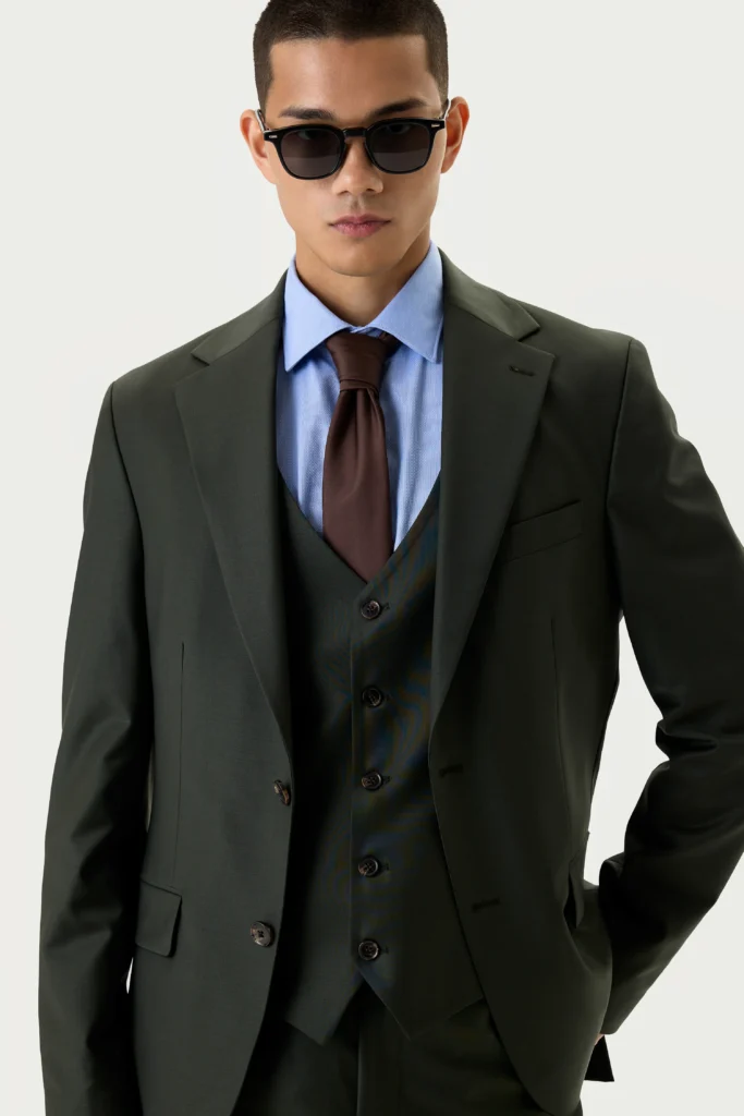 Костюм-трійка Deep Moss зі 100% шерсті be Gentleman 2