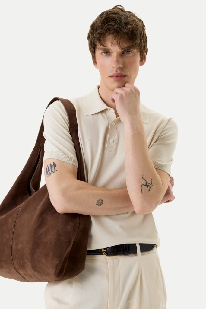 Milk knitted polo shirt be Gentleman 2